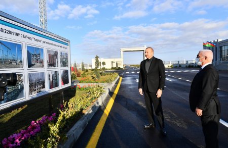 Prezident yenidən qurulan “Yaşma” qovşaq yarımstansiyasının açılışında iştirak edib