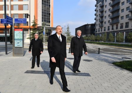 Prezident Qarabağ Atları Kompleksinin təməlini qoyub - FOTOLAR